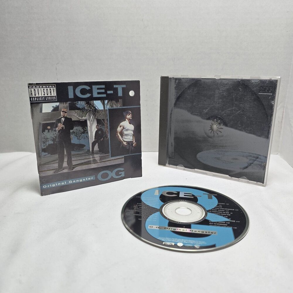 Ice-T OG Original Gangster CD Album Sire Records 1991 DJ Aladdin Rhyme Syndicate